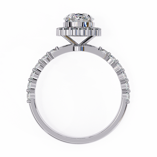 Eternity Halo Solitaire Ring 1.66 Carat – Radiant Love