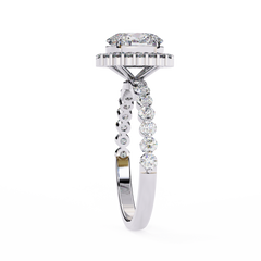 Eternity Halo Solitaire Ring 1.66 Carat – Radiant Love