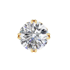 2.5 Carat Round Diamond Earrings in 14K Rose Gold