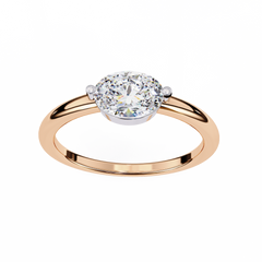 Oval Cut Solitaire Diamond Ring 0.86Ct