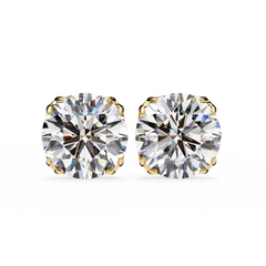 2.5 Carat Round Brilliant-Cut Lab-Grown Diamond Stud Earrings