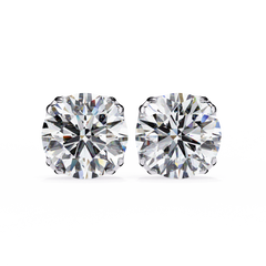 2.5 Carat Round Brilliant-Cut Lab-Grown Diamond Stud Earrings