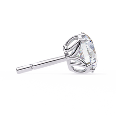 2.5 Carat Round Brilliant-Cut Lab-Grown Diamond Stud Earrings