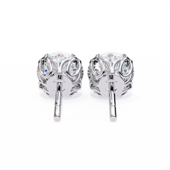 2.5 Carat Round Brilliant-Cut Lab-Grown Diamond Stud Earrings
