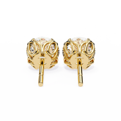 2.5 Carat Round Brilliant-Cut Lab-Grown Diamond Stud Earrings