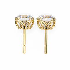 2.5 Carat Round Brilliant-Cut Lab-Grown Diamond Stud Earrings