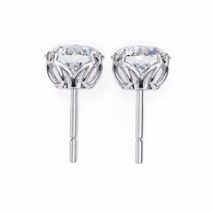 2.5 Carat Round Brilliant-Cut Lab-Grown Diamond Stud Earrings