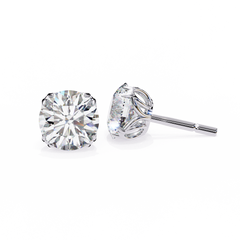 2.5 Carat Round Brilliant-Cut Lab-Grown Diamond Stud Earrings