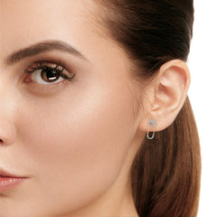 0.49 Carat Celestia Round Lab-Grown Diamond Dangler Earrings