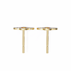 0.24 Carat Clover-Shaped Lab-Grown Diamond Earrings