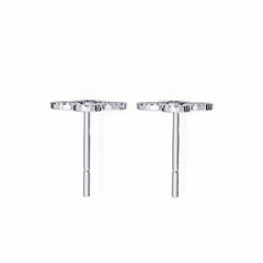 0.24 Carat Clover-Shaped Lab-Grown Diamond Earrings