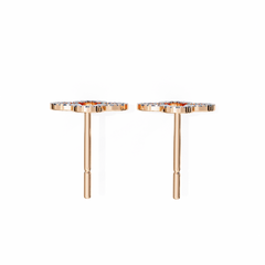 0.24 Carat Clover-Shaped Lab-Grown Diamond Earrings