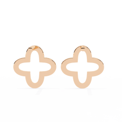 0.24 Carat Clover-Shaped Lab-Grown Diamond Earrings