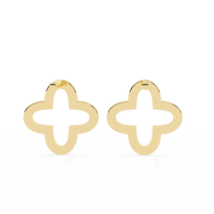 0.24 Carat Clover-Shaped Lab-Grown Diamond Earrings