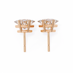 Silver Princess Cut Stud Earrings for Timeless Sparkle 2.39 Carat