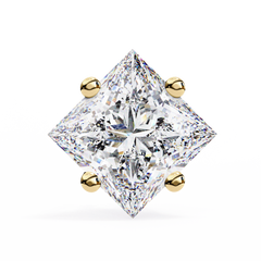 Silver Princess Cut Stud Earrings for Timeless Sparkle 2.39 Carat