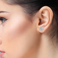 1.92 Carat Cushion-Cut Lab-Grown Diamond Stud Earrings in 14K Gold (0.96ct Each)