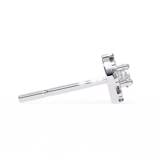 14K White Gold Round Lab-Grown Diamond Stud Earrings (0.32ct–0.50ct, G-H Color, SI1-SI2 Clarity)