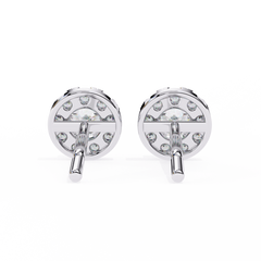 14K White Gold Round Lab-Grown Diamond Stud Earrings (0.32ct–0.50ct, G-H Color, SI1-SI2 Clarity)