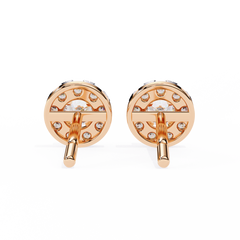 14K White Gold Round Lab-Grown Diamond Stud Earrings (0.32ct–0.50ct, G-H Color, SI1-SI2 Clarity)