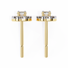 14K White Gold Round Lab-Grown Diamond Stud Earrings (0.32ct–0.50ct, G-H Color, SI1-SI2 Clarity)