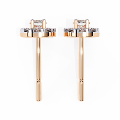 14K White Gold Round Lab-Grown Diamond Stud Earrings (0.32ct–0.50ct, G-H Color, SI1-SI2 Clarity)
