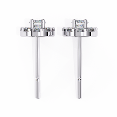 14K White Gold Round Lab-Grown Diamond Stud Earrings (0.32ct–0.50ct, G-H Color, SI1-SI2 Clarity)