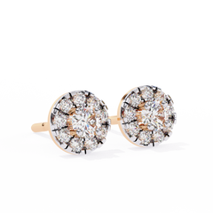 14K White Gold Round Lab-Grown Diamond Stud Earrings (0.32ct–0.50ct, G-H Color, SI1-SI2 Clarity)