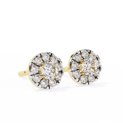 14K White Gold Round Lab-Grown Diamond Stud Earrings (0.32ct–0.50ct, G-H Color, SI1-SI2 Clarity)