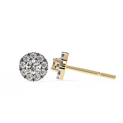 14K White Gold Round Lab-Grown Diamond Stud Earrings (0.32ct–0.50ct, G-H Color, SI1-SI2 Clarity)