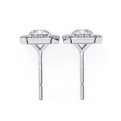 0.96 Carat Rectangular Halo Lab-Grown Diamond Pendant