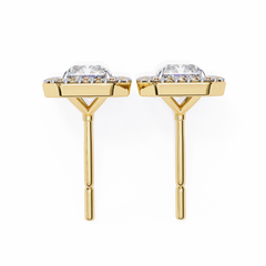 0.96 Carat Rectangular Halo Lab-Grown Diamond Pendant