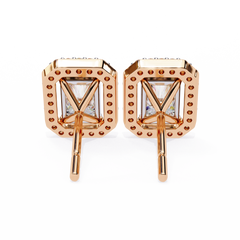 0.96 Carat Rectangular Halo Lab-Grown Diamond Pendant