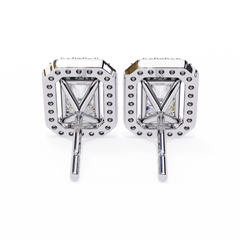 0.96 Carat Rectangular Halo Lab-Grown Diamond Pendant