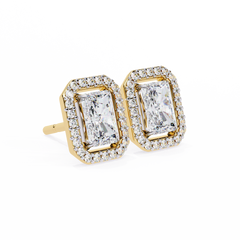 0.96 Carat Rectangular Halo Lab-Grown Diamond Pendant