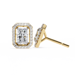 0.96 Carat Rectangular Halo Lab-Grown Diamond Pendant