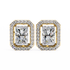 0.96 Carat Rectangular Halo Lab-Grown Diamond Pendant