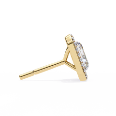 0.96 Carat Rectangular Halo Lab-Grown Diamond Pendant