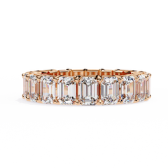 Elegant Emerald-Cut Diamond Eternity Band 4.88 Carat