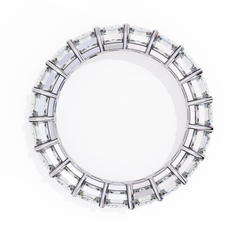 Elegant Emerald-Cut Diamond Eternity Band 4.88 Carat