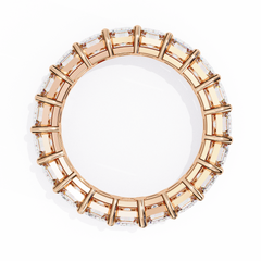 Elegant Emerald-Cut Diamond Eternity Band 4.88 Carat