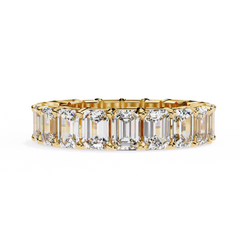 Elegant Emerald-Cut Diamond Eternity Band 4.88 Carat