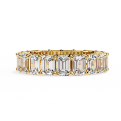 Elegant Emerald-Cut Diamond Eternity Band 4.88 Carat
