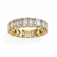 Elegant Emerald-Cut Diamond Eternity Band 4.88 Carat