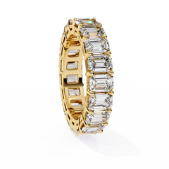 Elegant Emerald-Cut Diamond Eternity Band 4.88 Carat