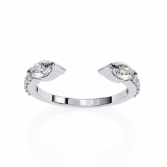 14K Gold Marquise-Cut LGD Band Ring 0.46 carat