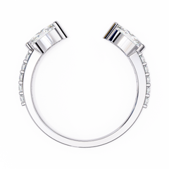 14K Gold Marquise-Cut LGD Band Ring 0.46 carat