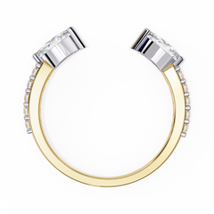 14K Gold Marquise-Cut LGD Band Ring 0.46 carat