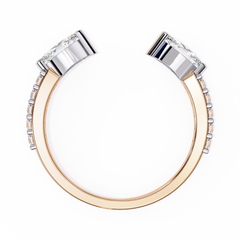 14K Gold Marquise-Cut LGD Band Ring 0.46 carat