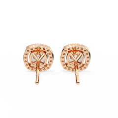 1.92 Carat Cushion-Cut Lab-Grown Diamond Stud Earrings in 14K Gold (0.96ct Each)